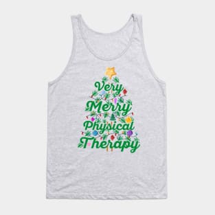 PT Christmas Very Merry Physical Therapy Christmas Tank Top